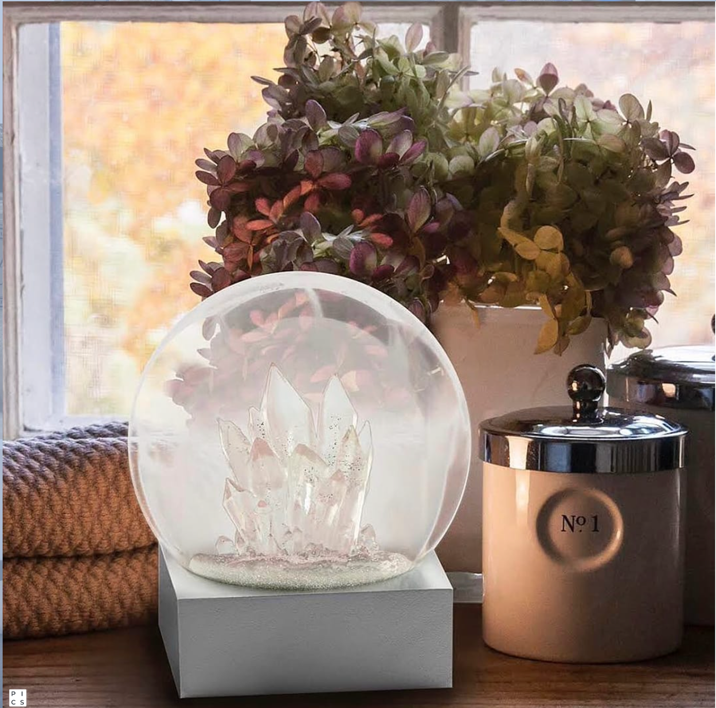 Quartz Crystal Snow Globe