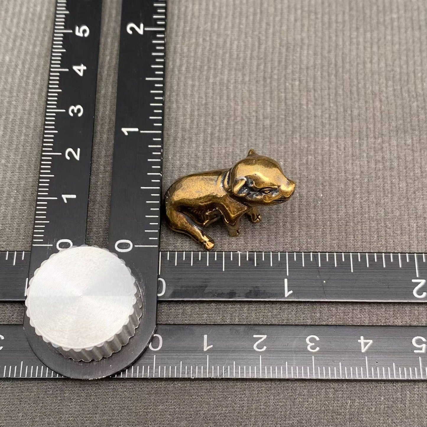 Sitting Brass Pig Figurine