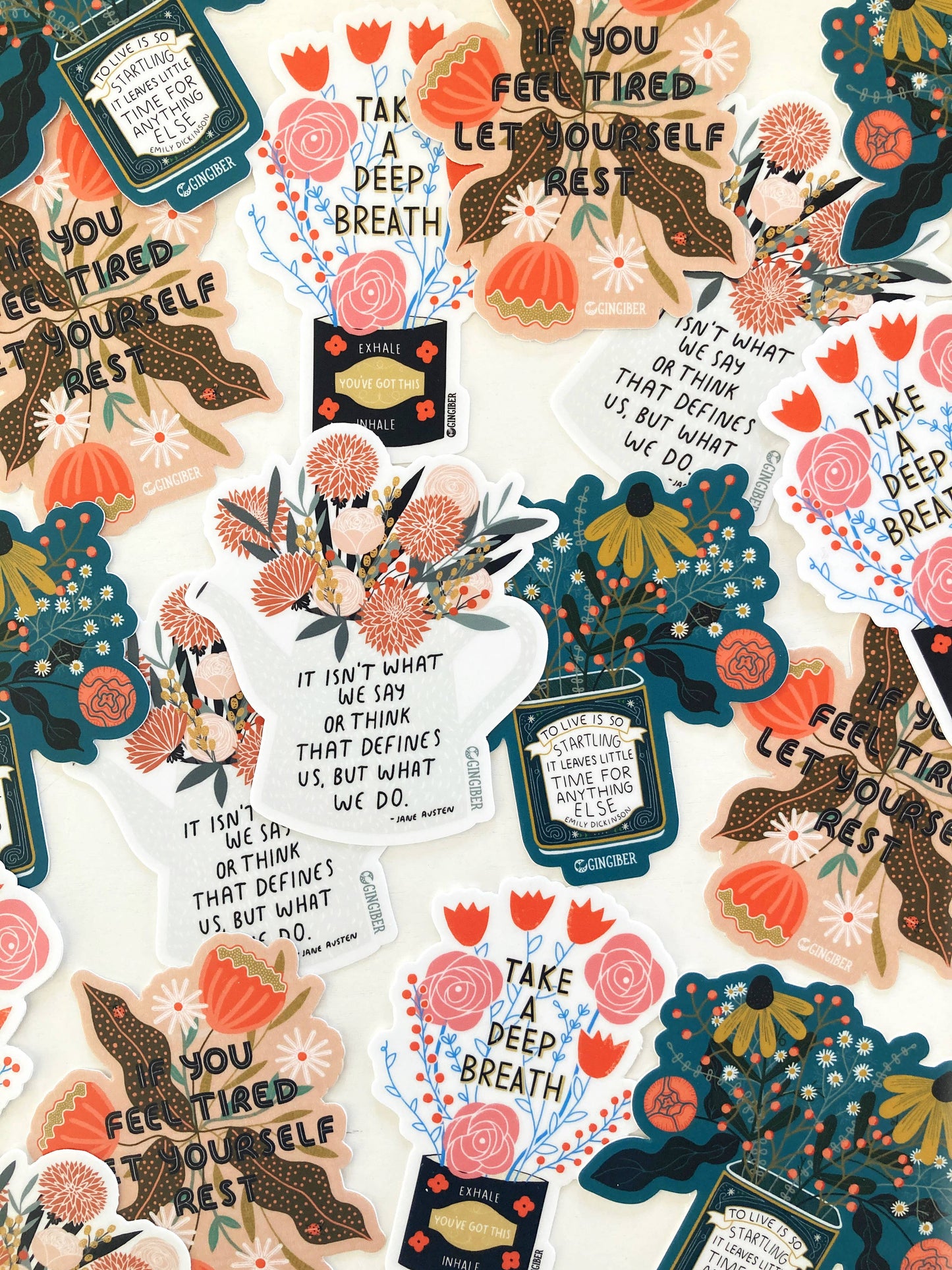 Flower Tin Sticker - Die-Cut, Botanical