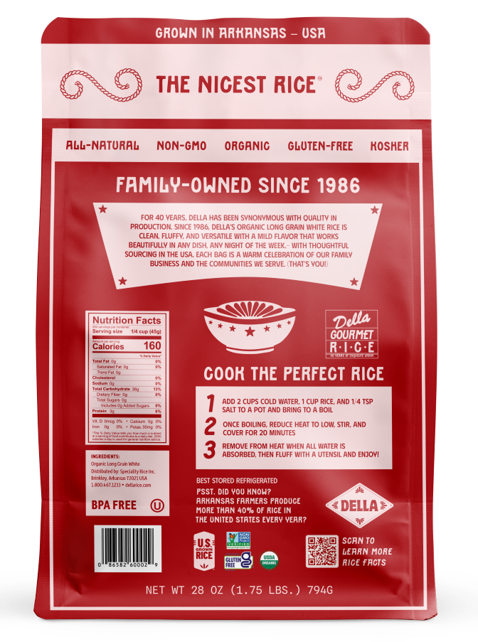 Long Grain White Rice – Organic, 28oz