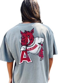 Hog Leaning on A T-shirt