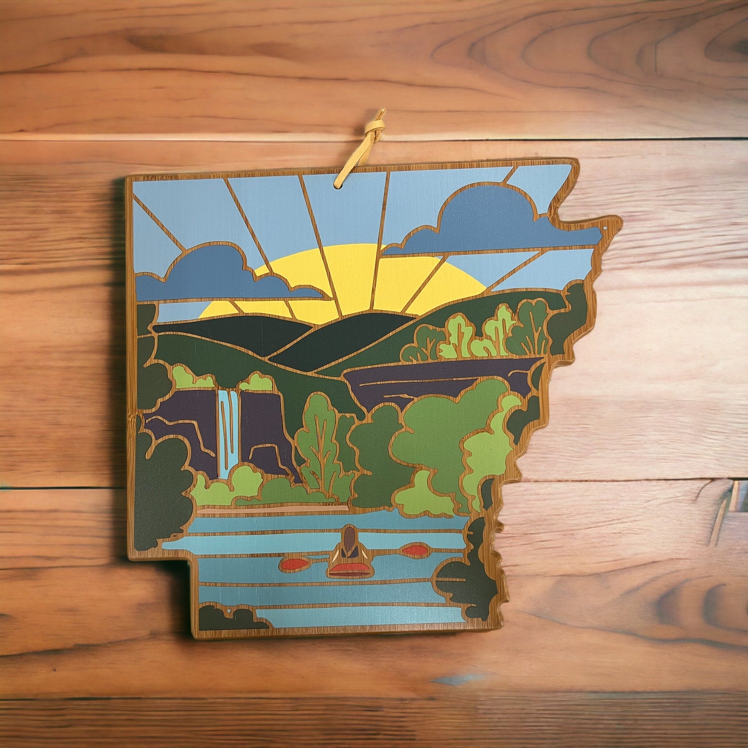 Arkansas Cutting Board with Artwork By Summer Stokes