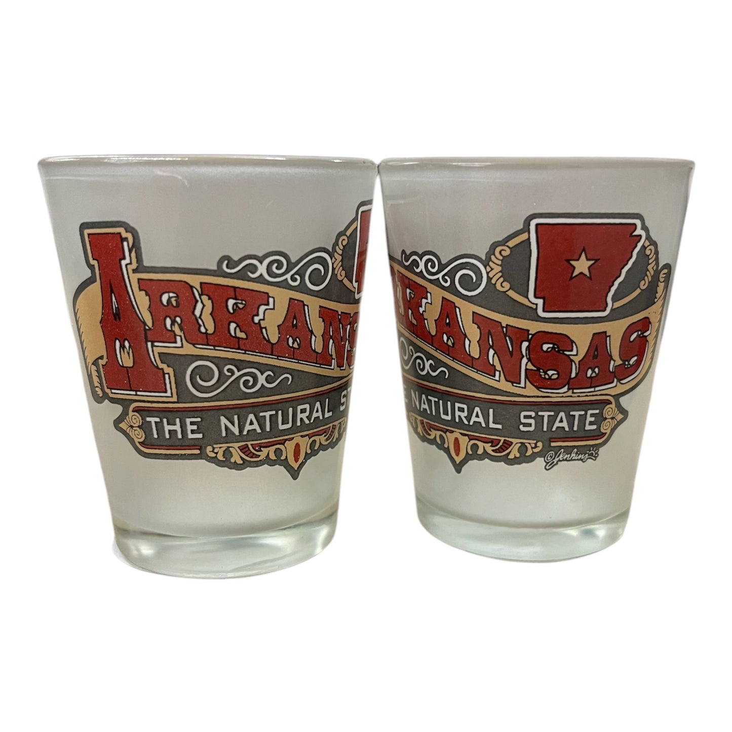 Arkansas Banner Shot Glass
