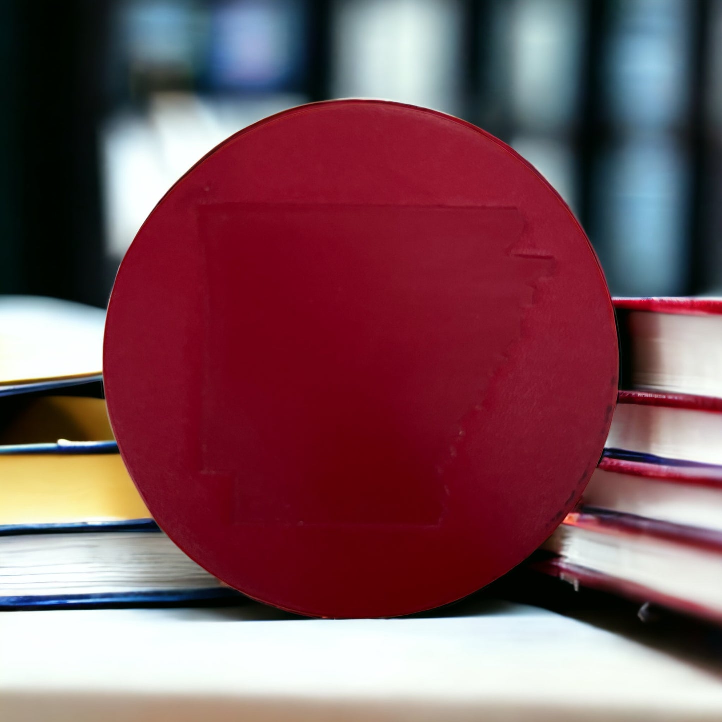 Hand-Tooled Leather Arkansas Coaster