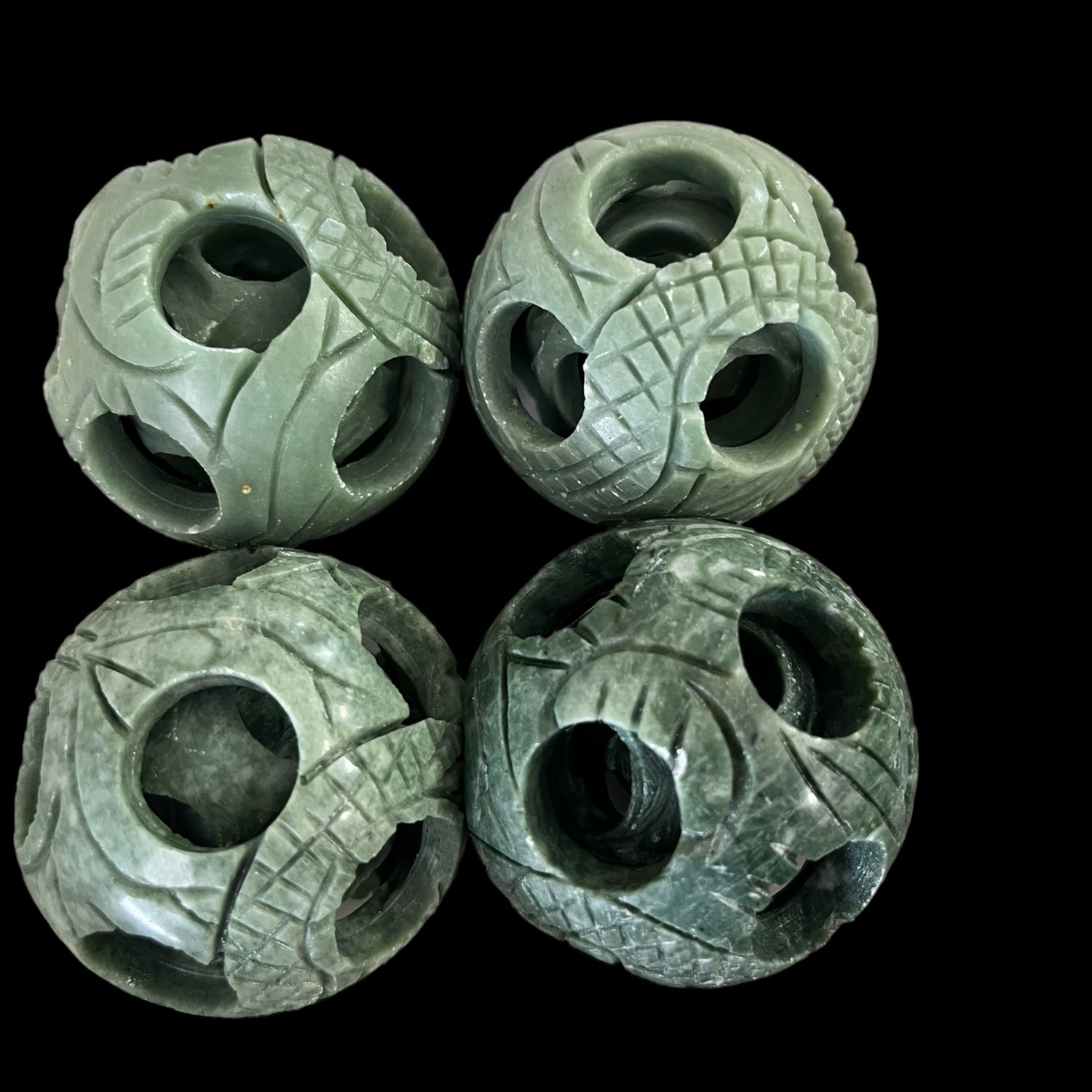 Feng Shui Carved Jade Ball