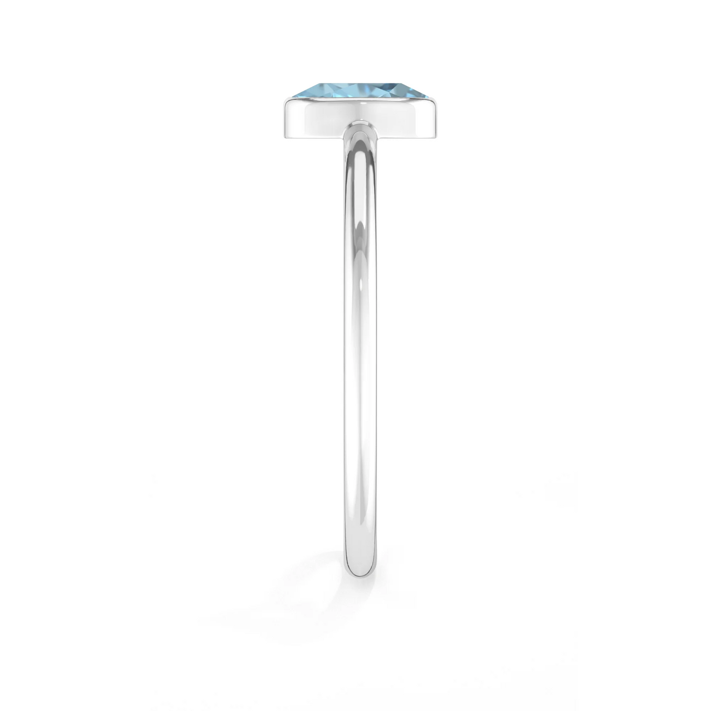 Natural Swiss Blue Topaz Stackable Rings