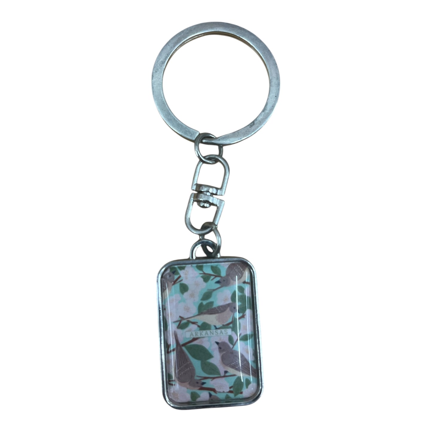 Apple Blossom Metal Keychain