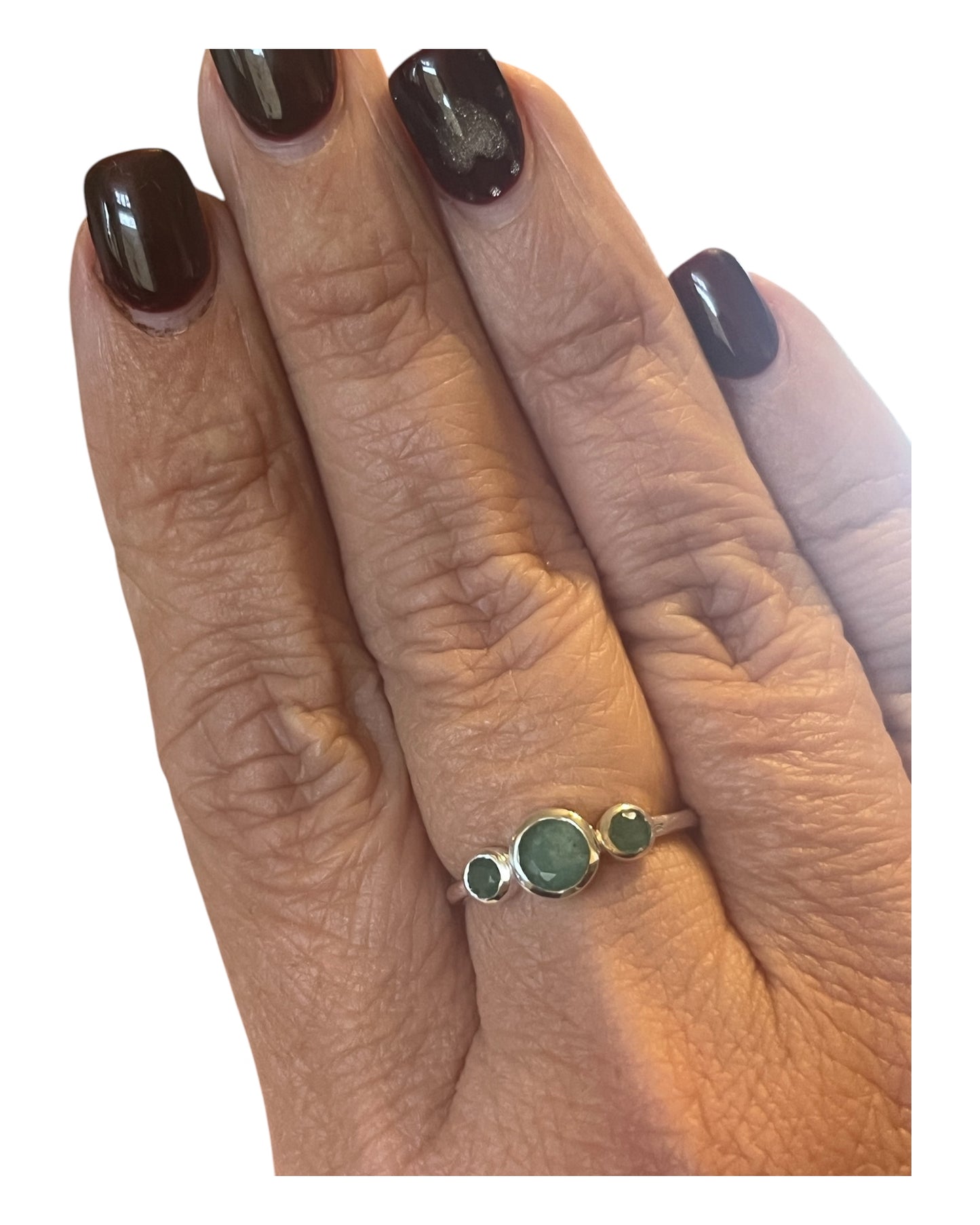 3-stone Emerald Ring