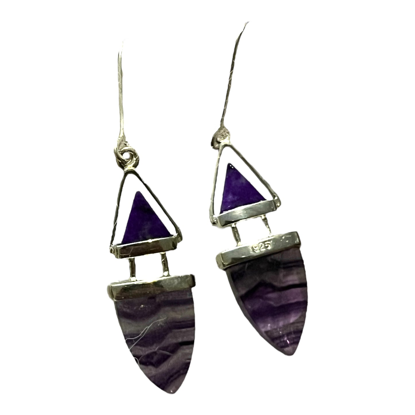Fluorite Earrings with Accent