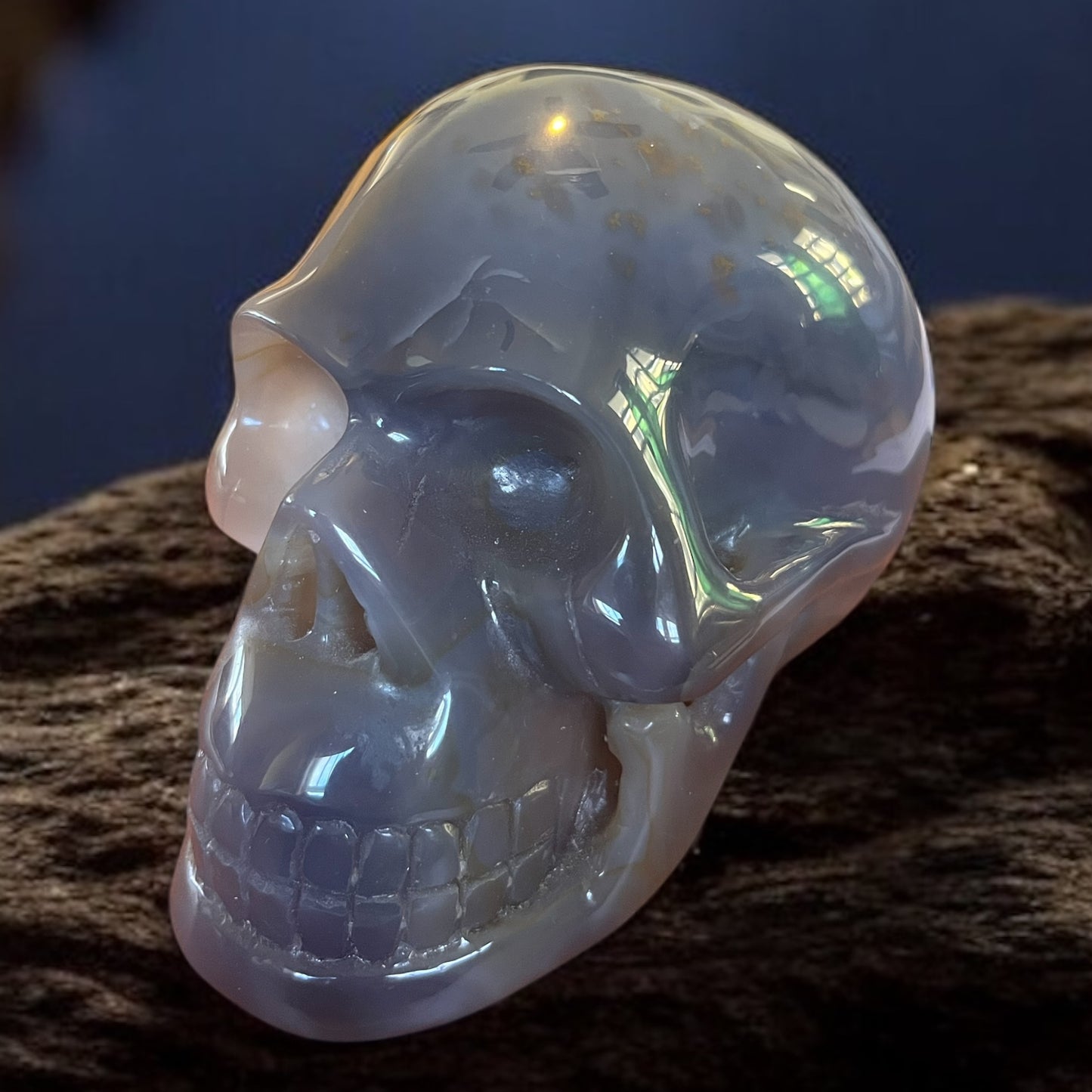 5 inch agate skull