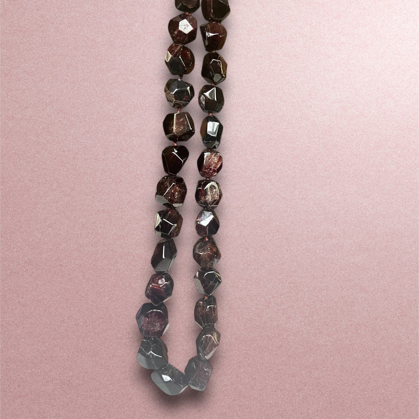 Garnet Freeform Polished Necklace