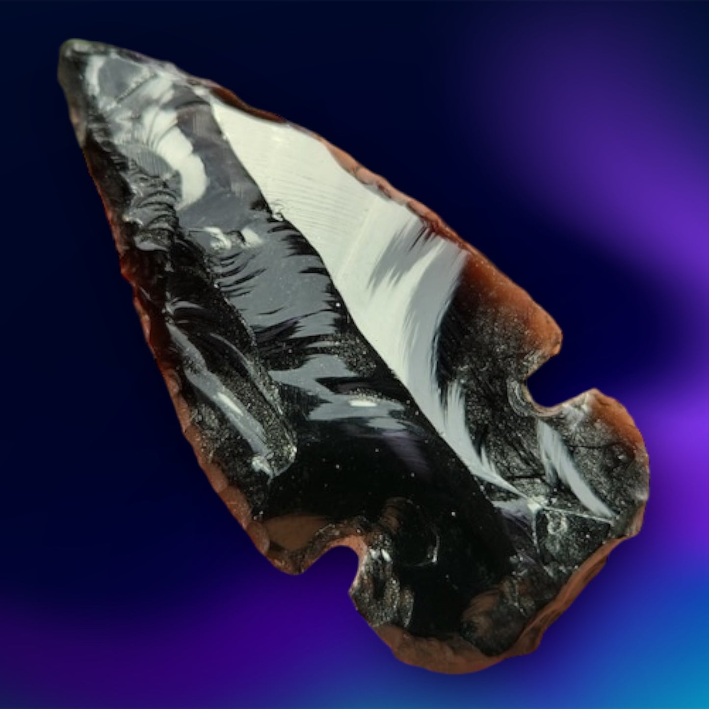 Hand-Knapped Flint & Obsidian Arrowhead (1–1.5 Inches)