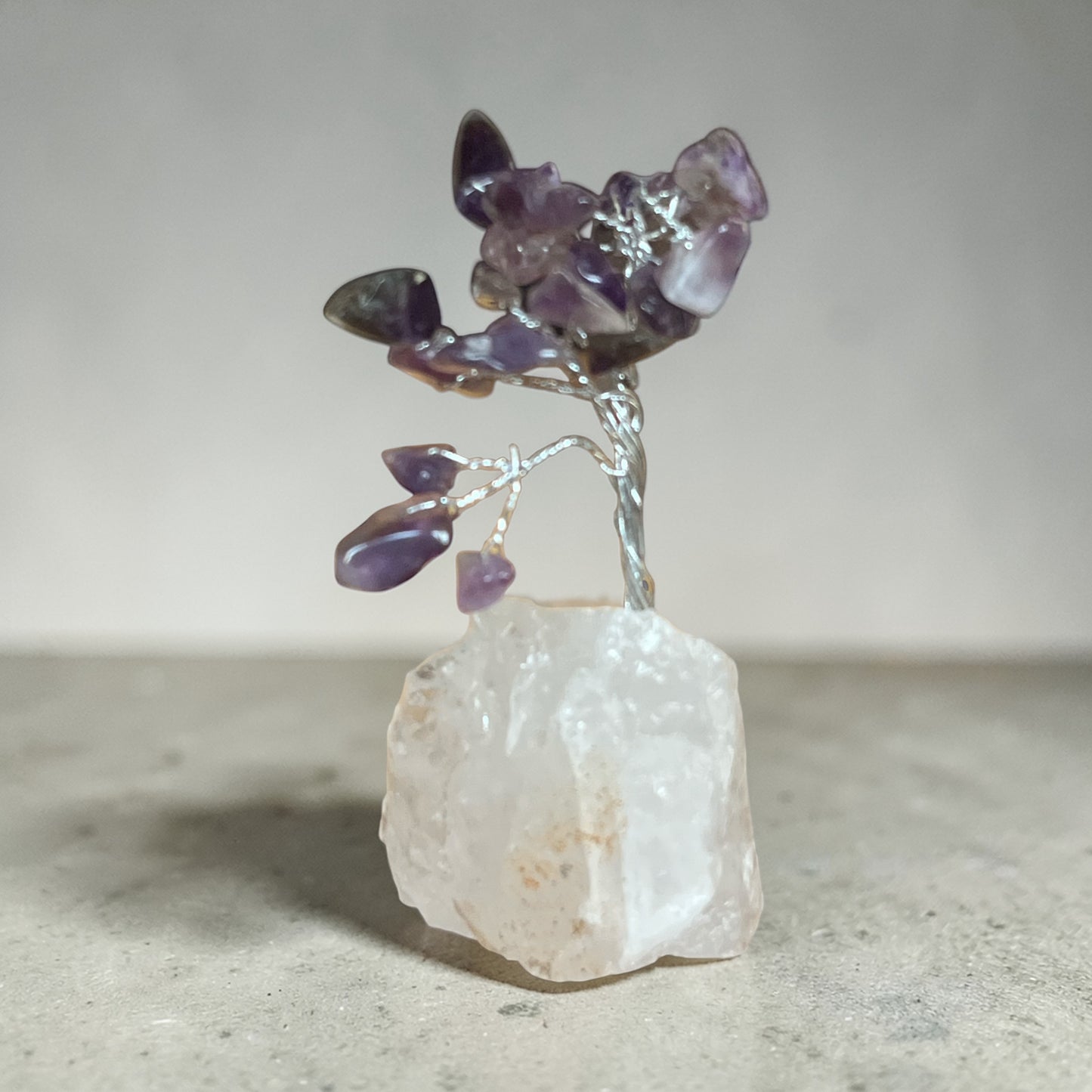 Mini Gemstone Trees with Quartz Base | Assorted Crystal Decor (2.5–3”)