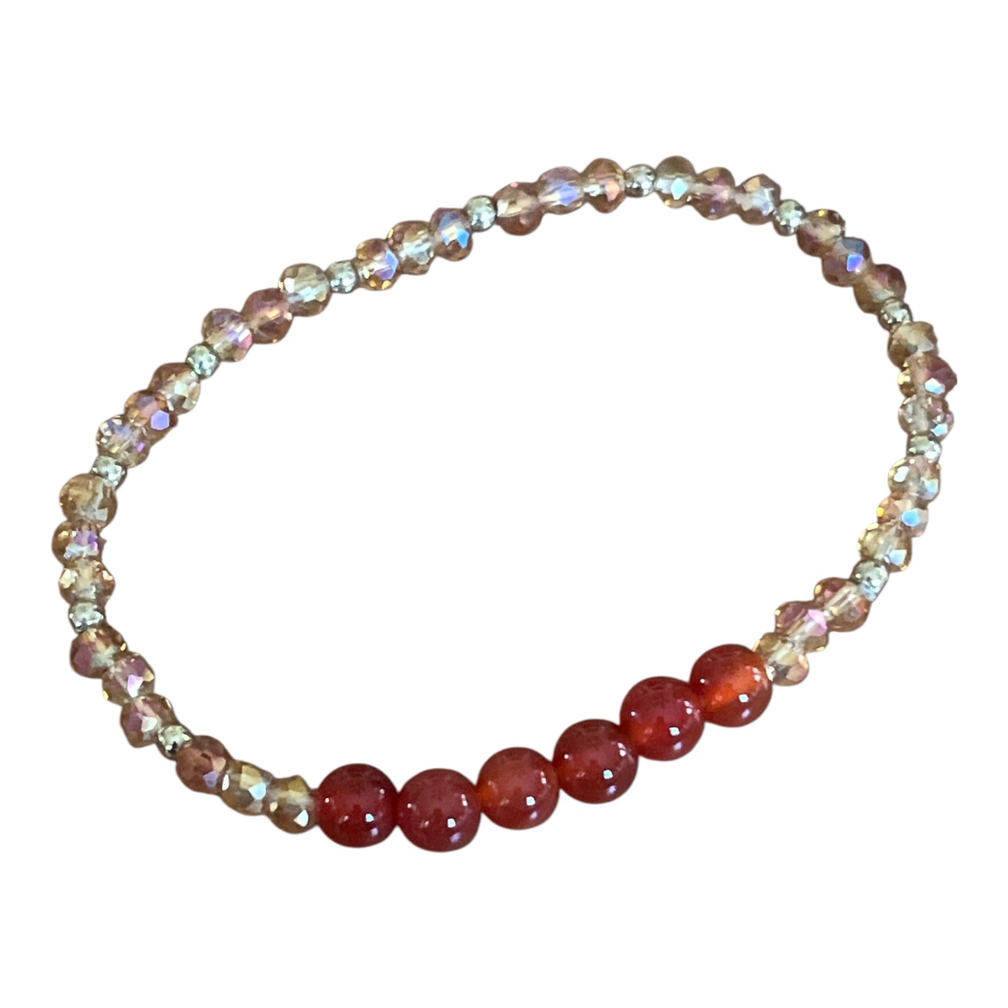 Natural Stone Bead Bracelets | Faceted 4mm & Polished 6mm Gemstones