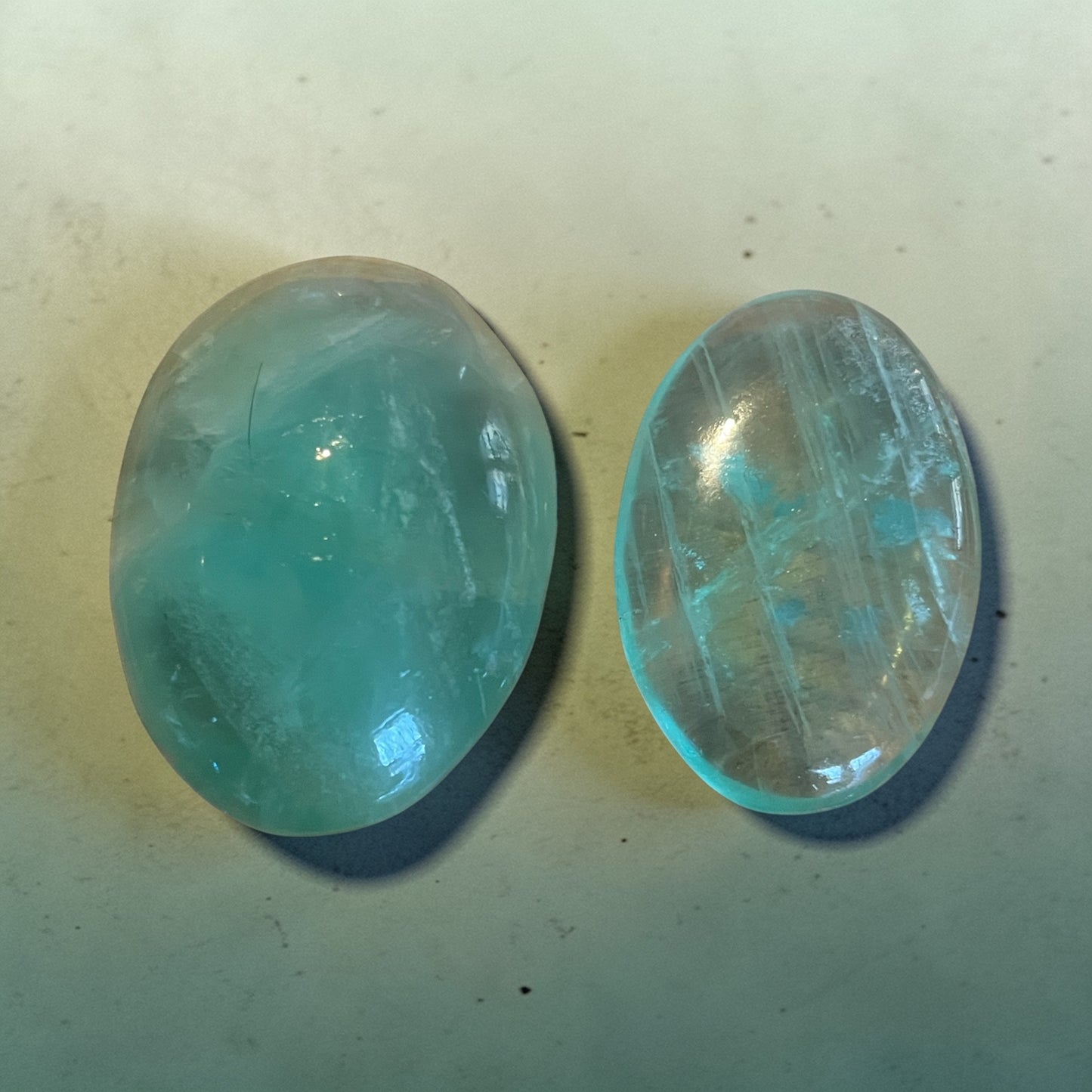 Green Fluorite Palm Stone