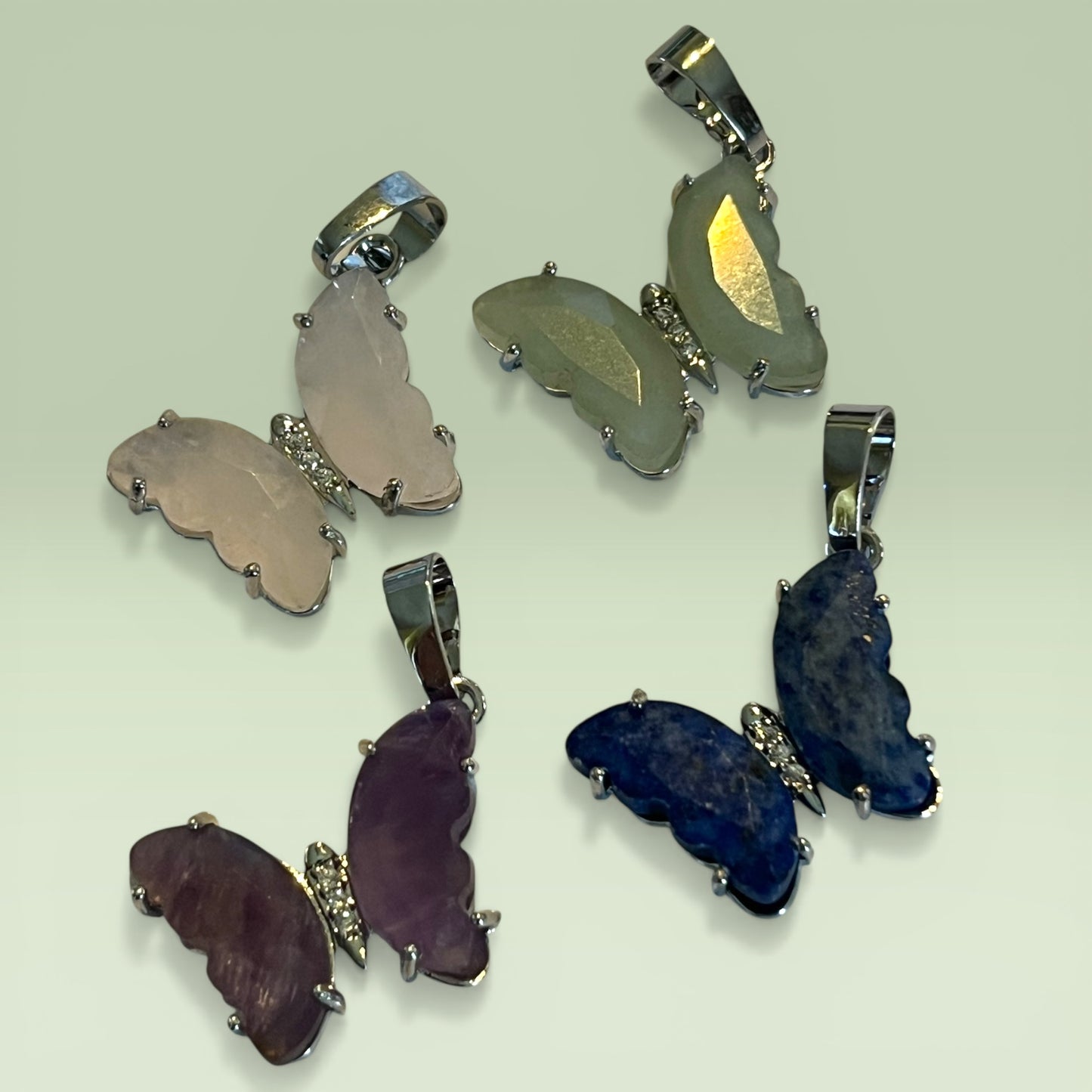 Butterfly Wing Pendants | Real Butterfly or Fluorite Carved