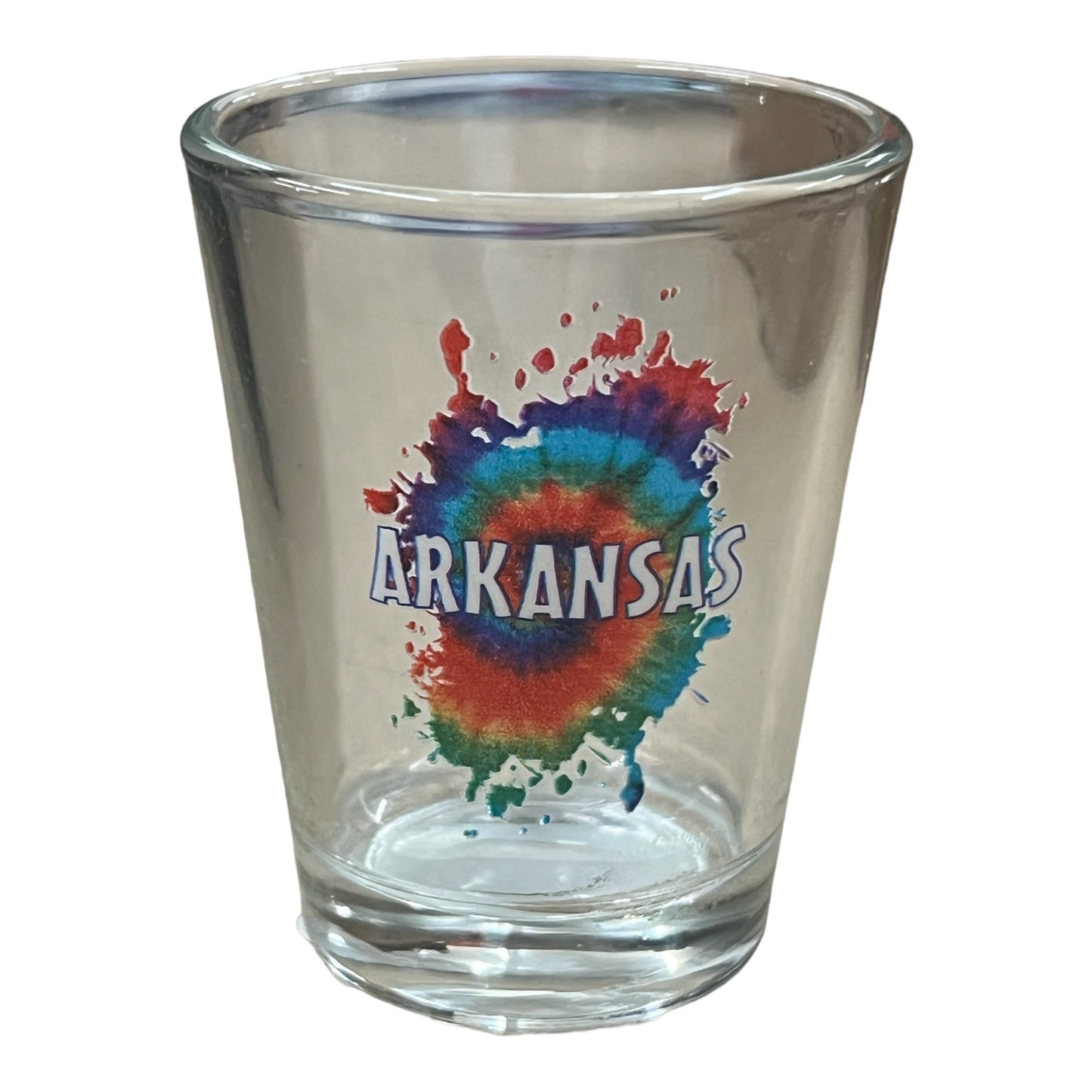 Arkansas Shotglass Tie Dye