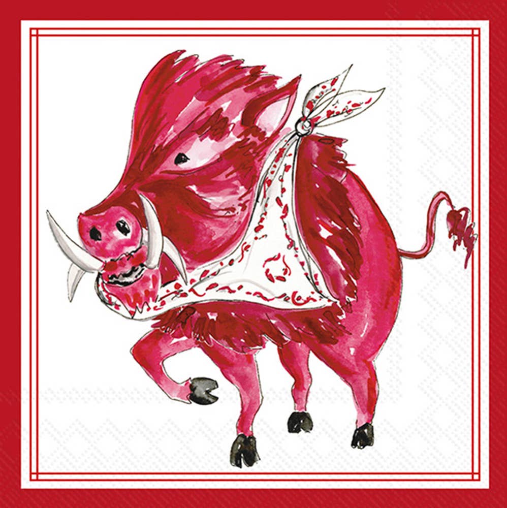 Paper Cocktail Napkin 20 Ct White Boar Hometown Pride