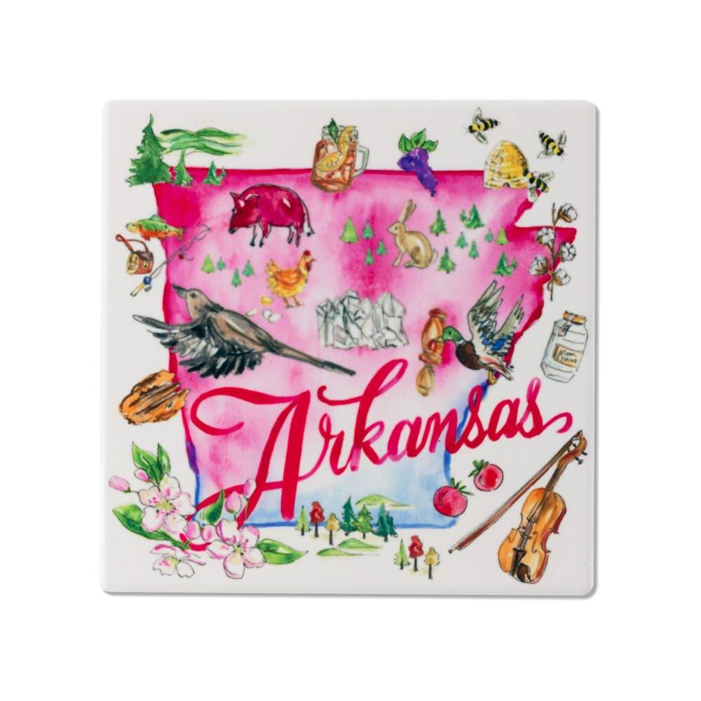 Arkansas Ceramic Coaster