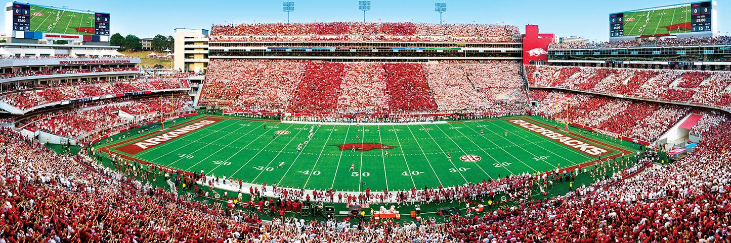Arkansas Razorbacks Stadium Puzzle | Officially Licensed 1000-Piece Panoramic Jigsaw Puzzle
