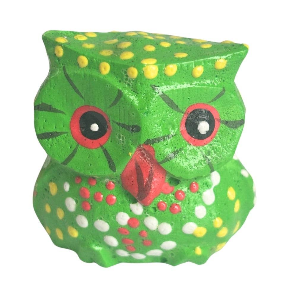 Wood Owl Figurine