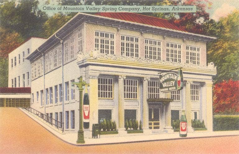 AR-97 Mountain Valley Spring Company, Hot Springs - Vintage Image, Magnet