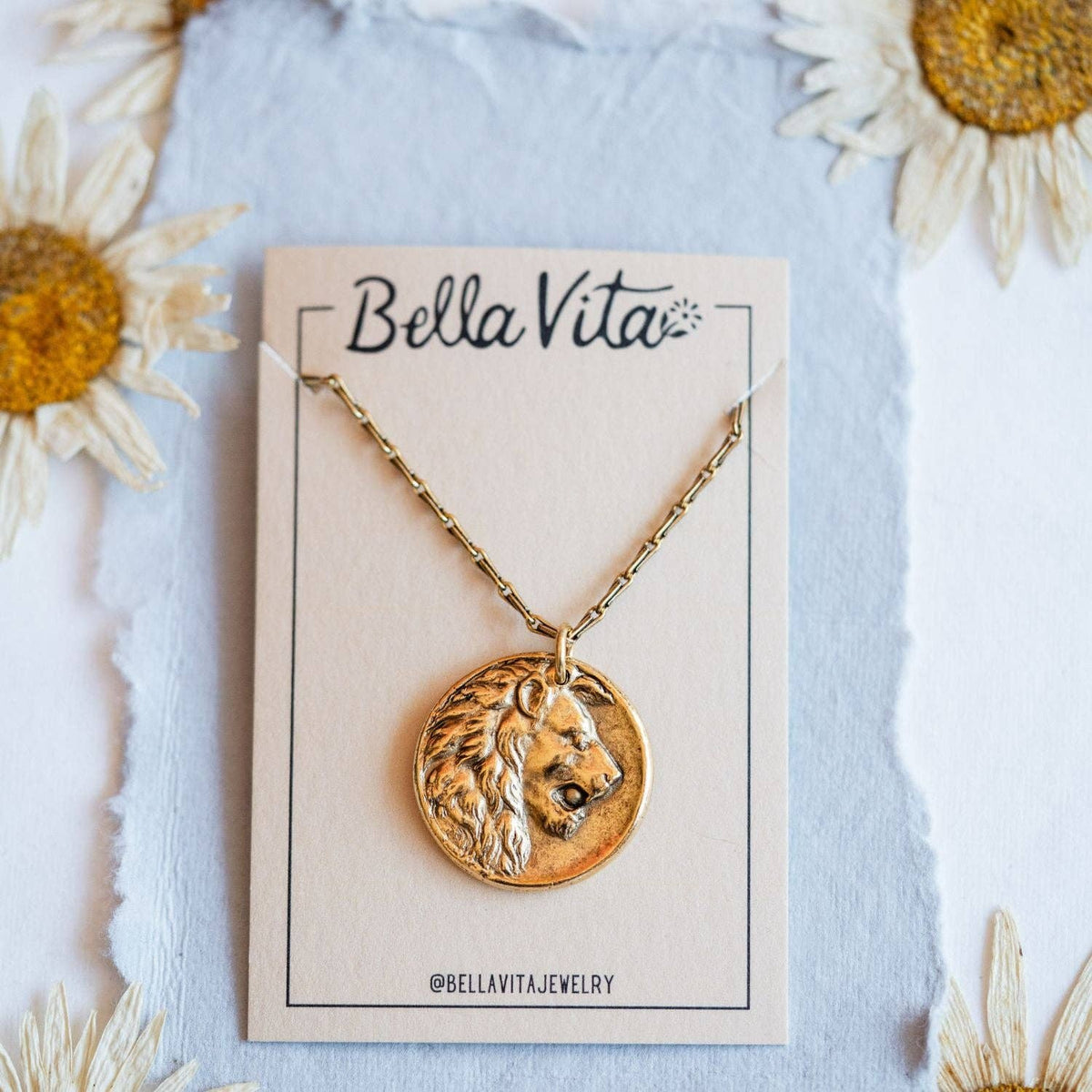 Lion Heritage Button Pendant