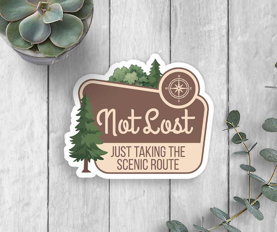 Not Lost Scenic Route Vinyl Sticker