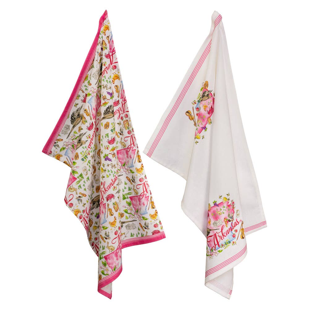 Arkansas Cotton Tea Towels Set Of 2