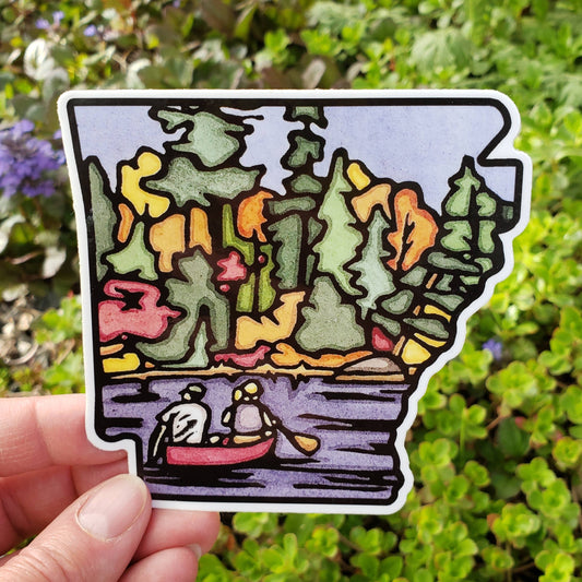 Vinyl Sticker Arkansas State On the Water