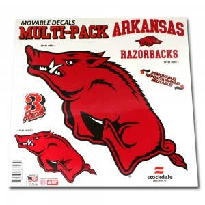 Arkansas Razorbacks Movable Decals- Multi Pack