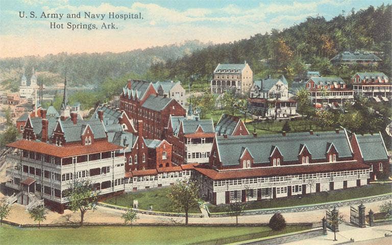 AR-103 US Army and Navy Hospital, Hot Springs, Arkansas - Vintage Image, Magnet