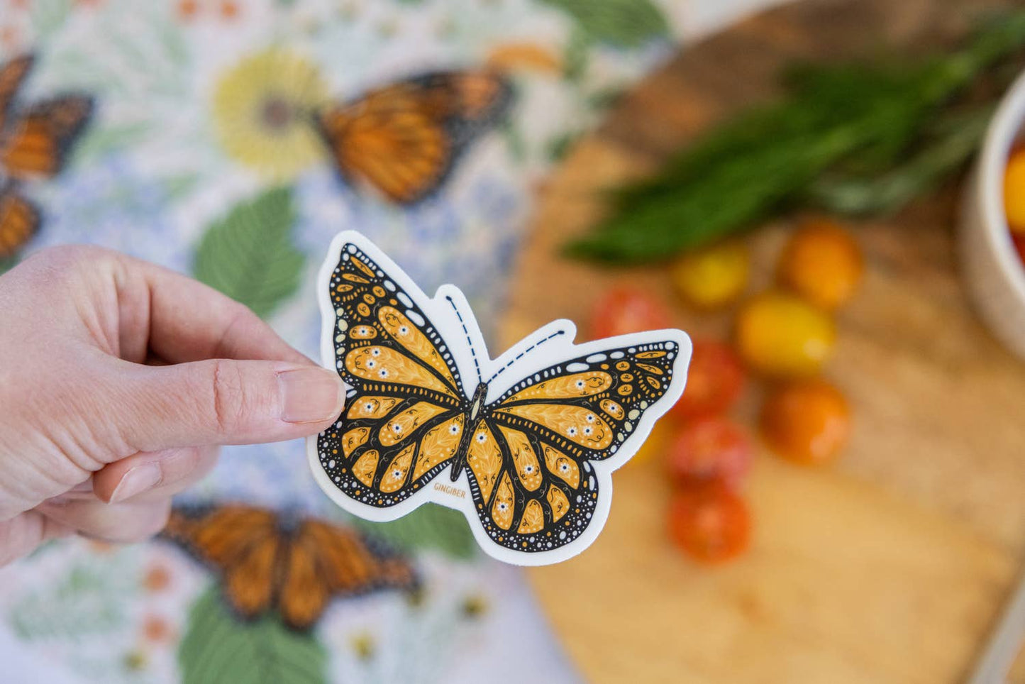 Summer Butterfly Sticker - Die-Cut