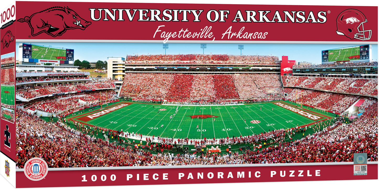 Arkansas Razorbacks Stadium Puzzle | Officially Licensed 1000-Piece Panoramic Jigsaw Puzzle