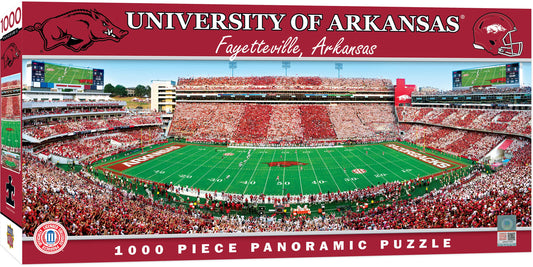 Arkansas Razorbacks Stadium Puzzle | Officially Licensed 1000-Piece Panoramic Jigsaw Puzzle