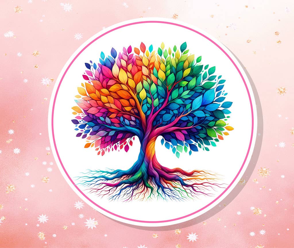 Tree of Life Colorful Sticker Metaphysical Intention