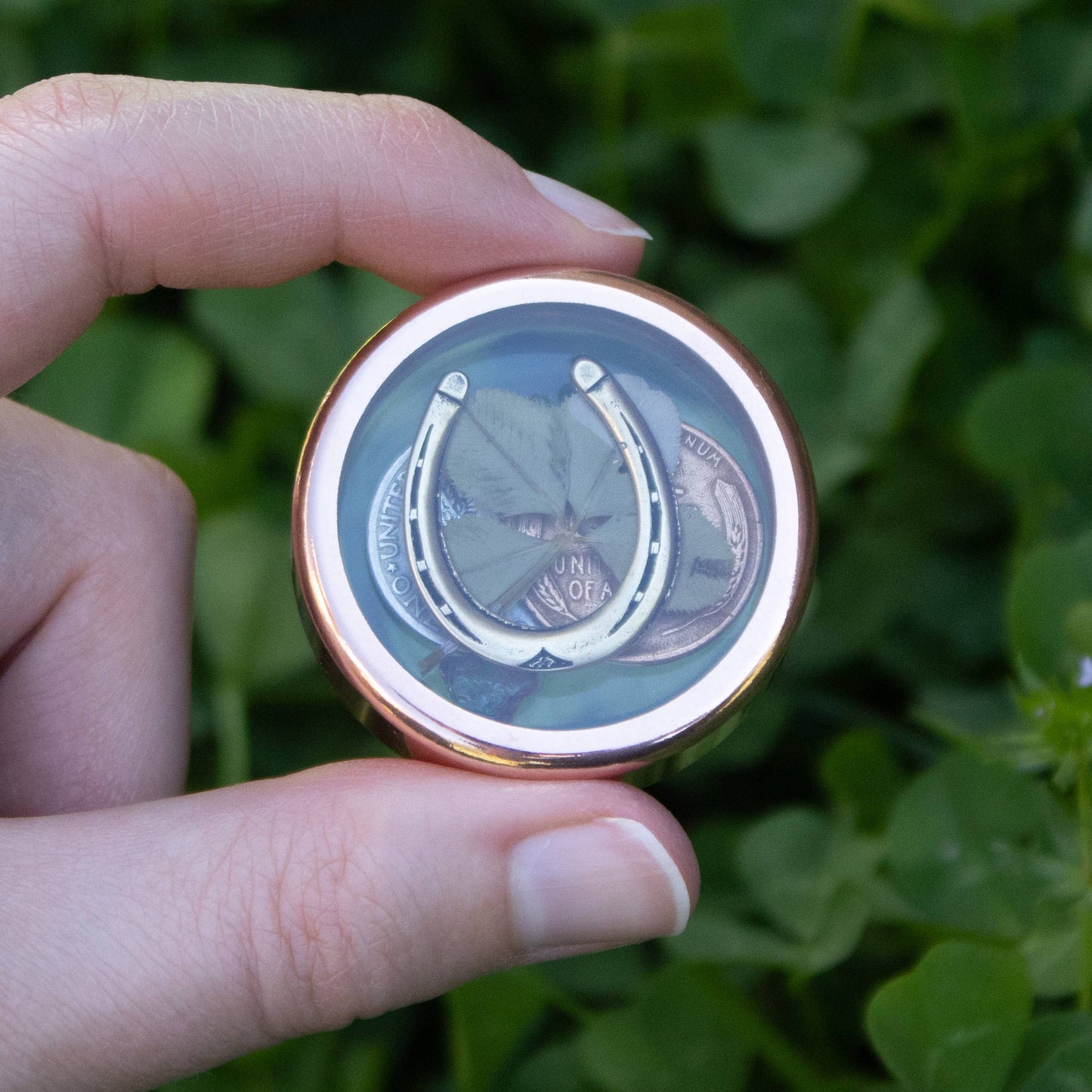 Extremely Lucky Coin / 4 Leaf Clover / Made in Arkansas