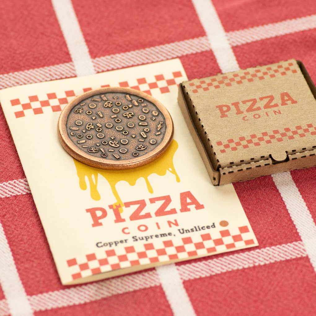 Supreme Pizza Copper Coin & Mini Pizza Box | Made in Arkansas