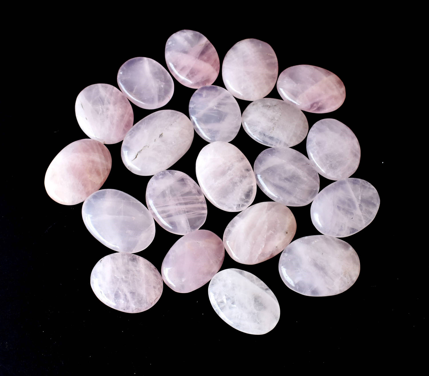 Rose Quartz Worry Stones, Pocket Crystal, Thumb Stones