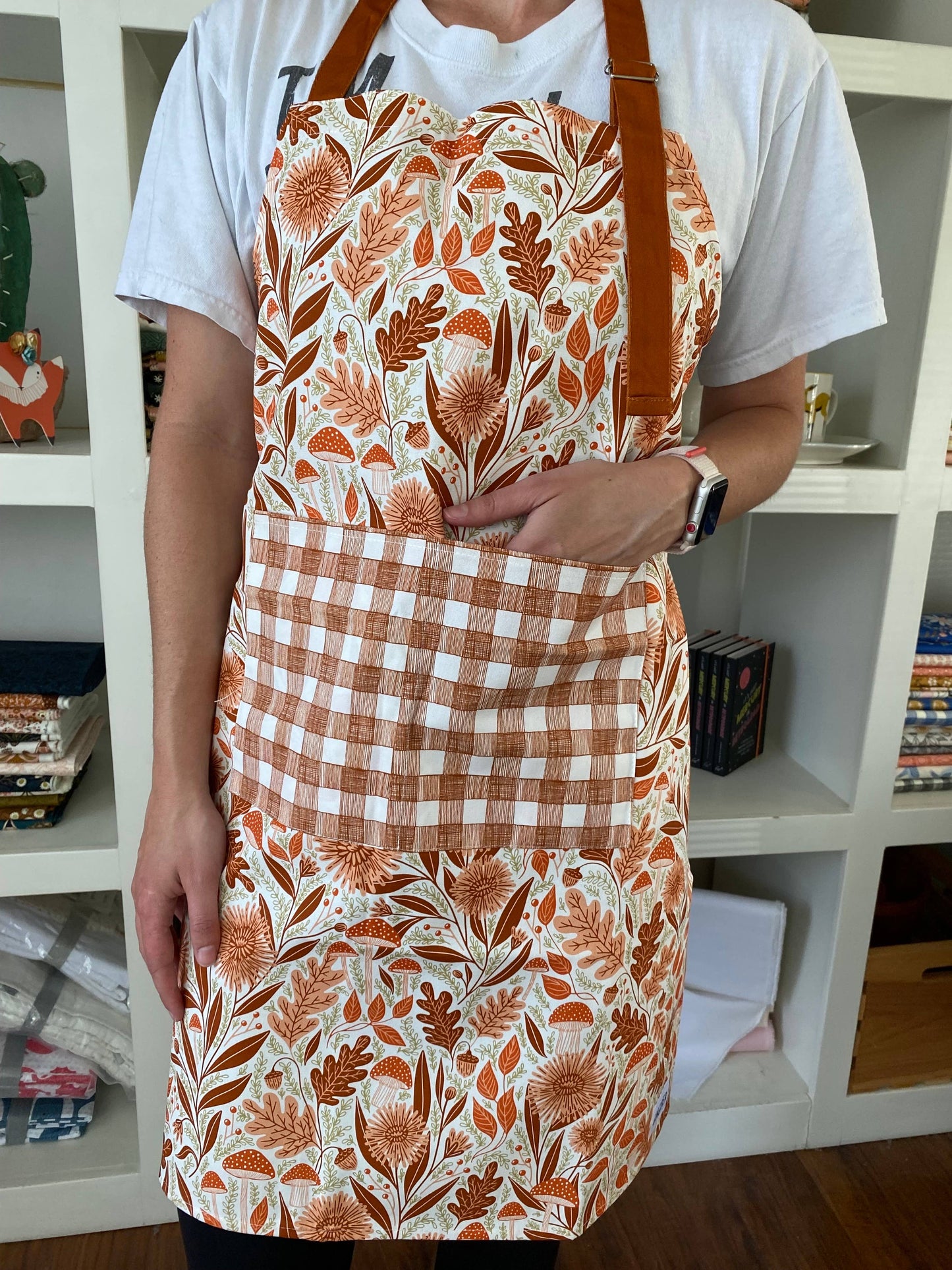 Mushroom Medley Apron - Fall Kitchen Decor