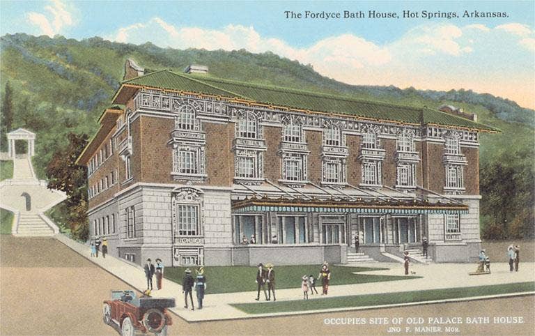 AR-102 Fordyce Bath House, Hot Springs - Vintage Image, Postcard