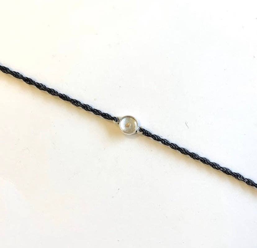Black Mustard Seed Faith Tie Bracelet