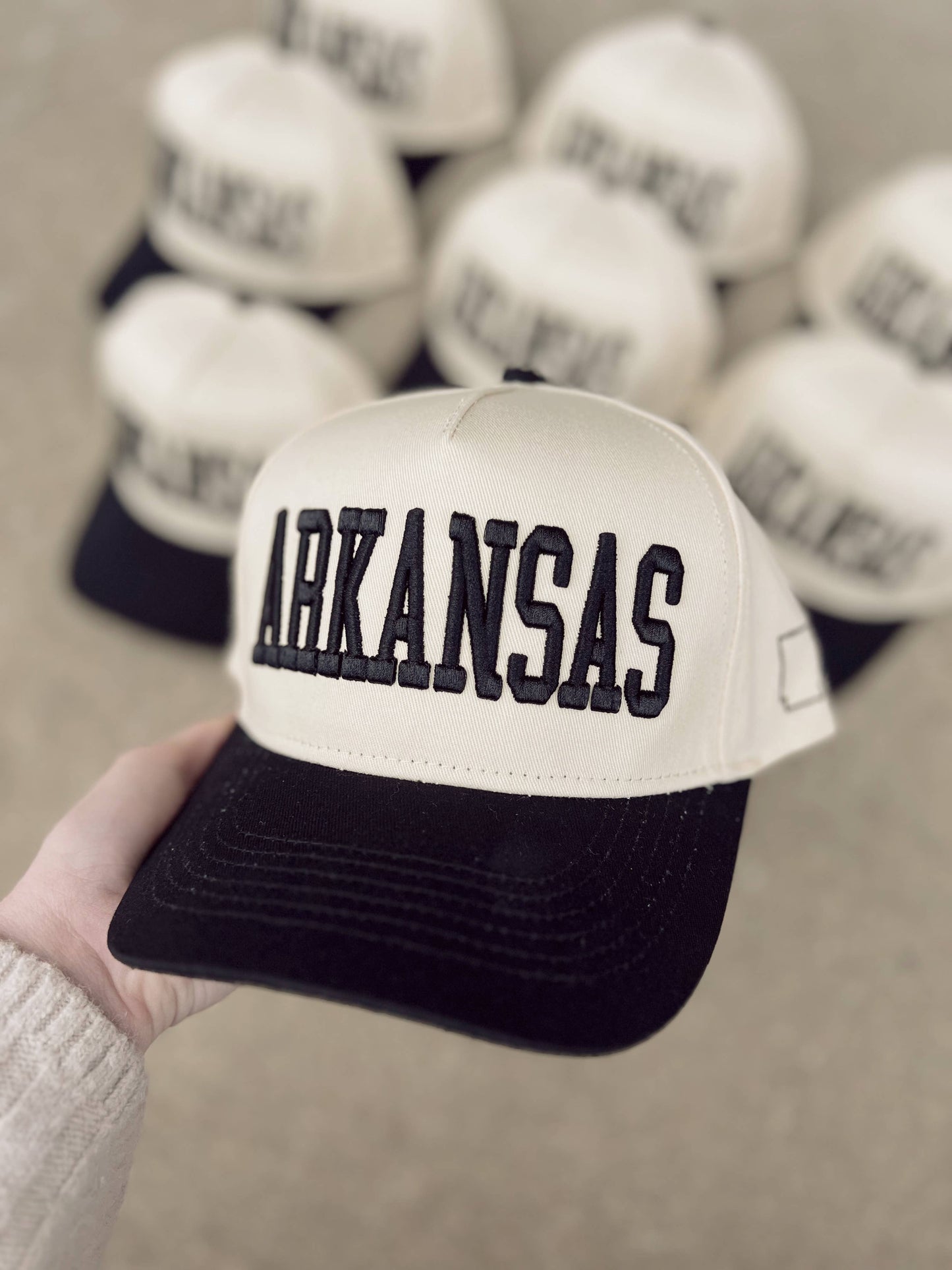 ARKANSAS Vintage Trucker Hat-Black