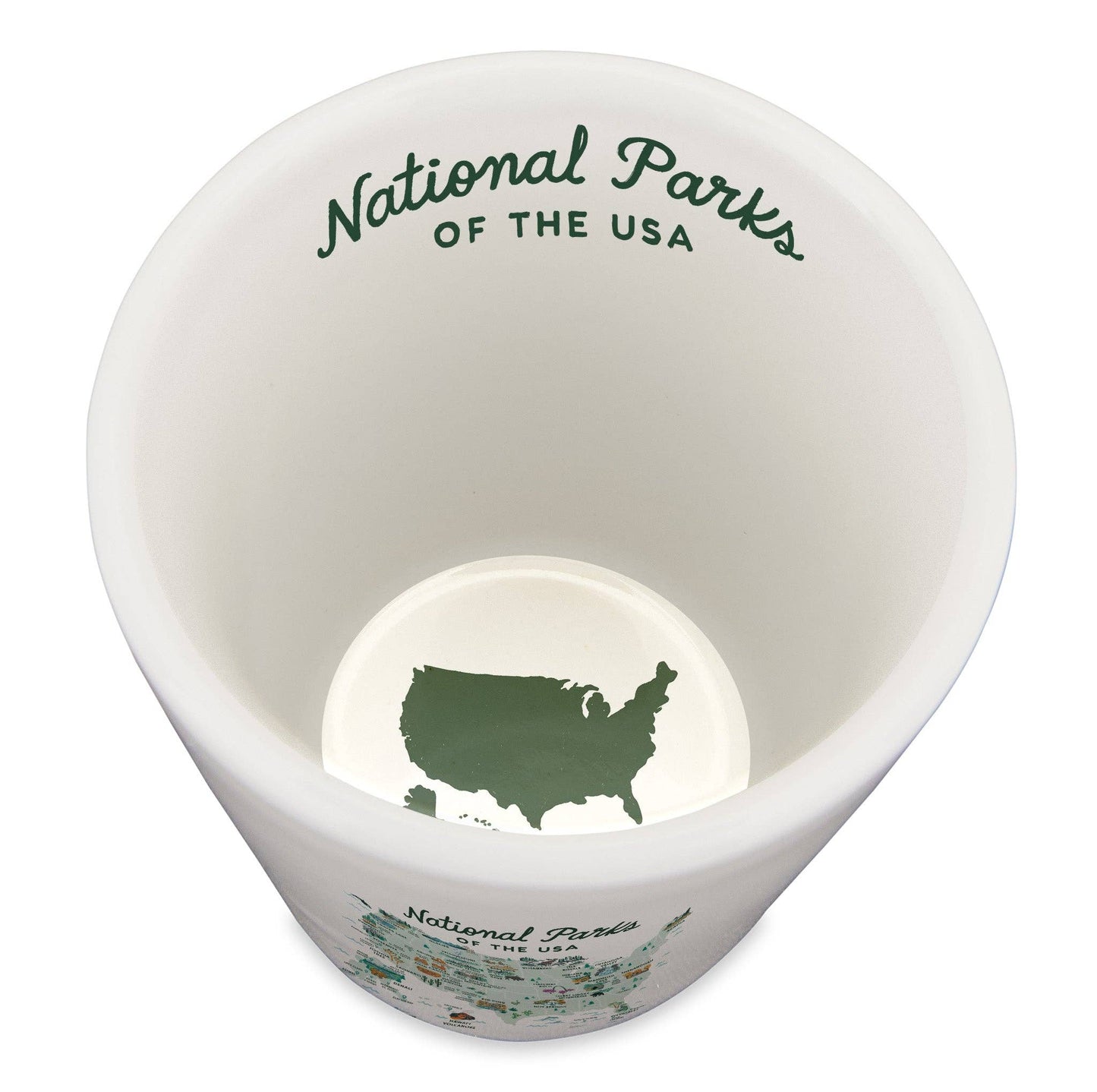 National Parks of the USA Illustrated Map Shot Glass