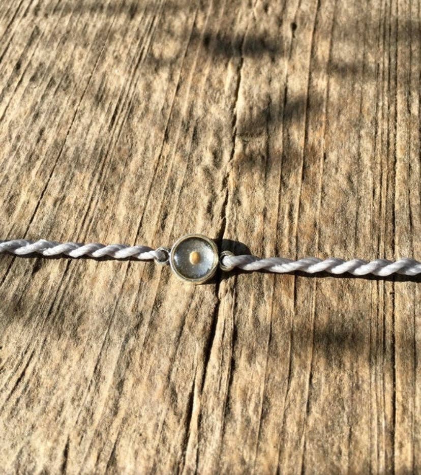 Gray Mustard Seed Faith Bracelet
