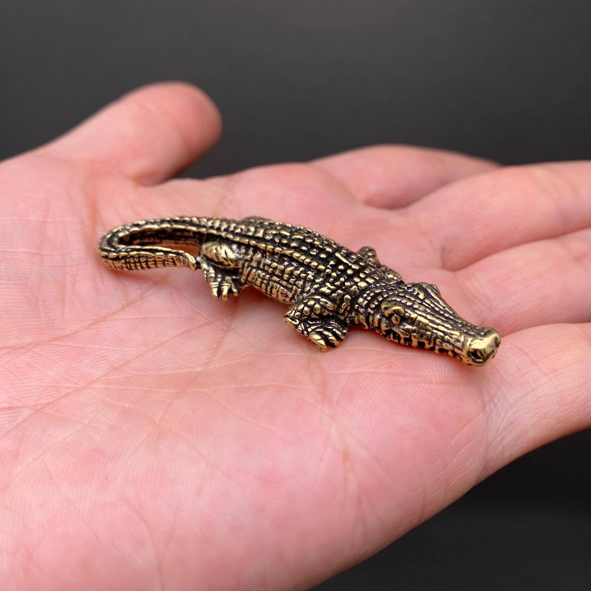 Brass Little Alligator Figurine