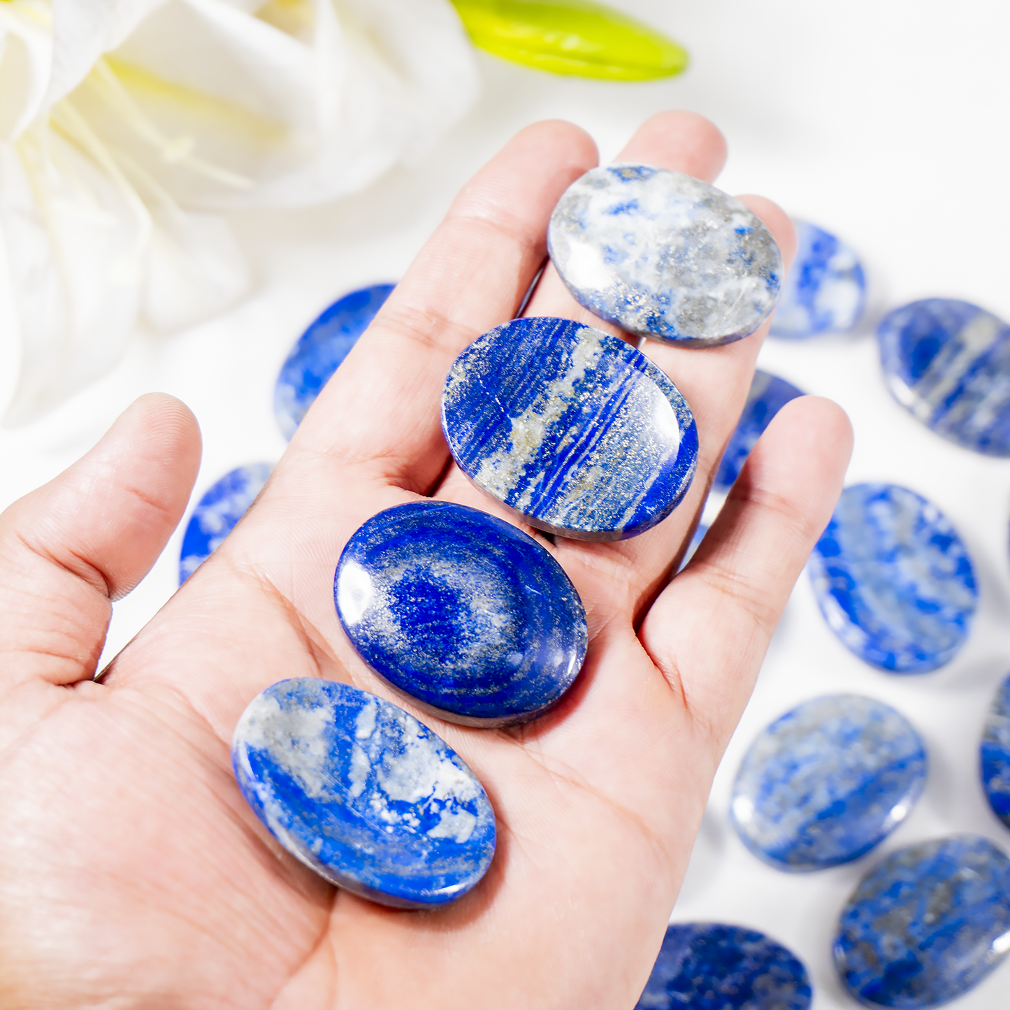 Lapis Lazuli Worry Stones, Pocket Crystal, Thumb Stones