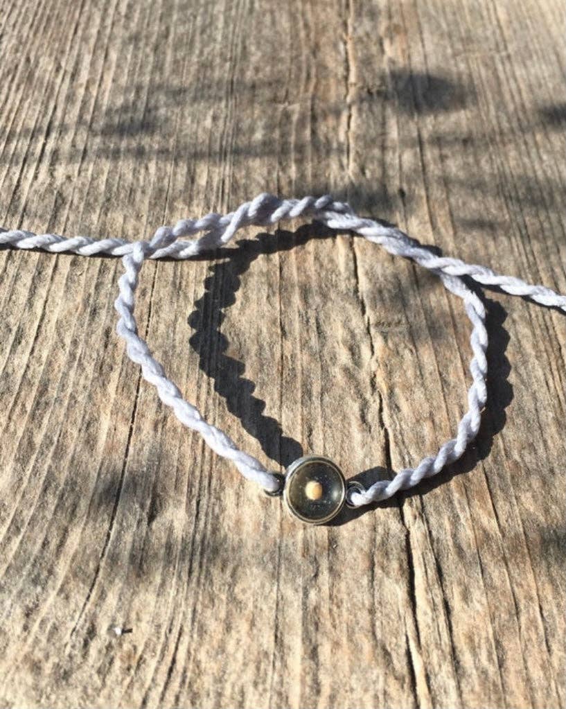 Gray Mustard Seed Faith Bracelet