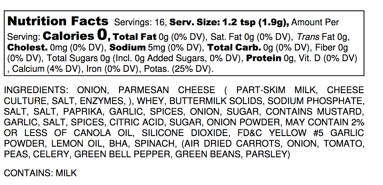 Spinach Parmesan Dip Mix