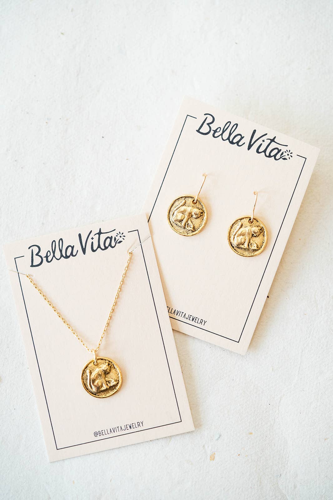 Bitty Button Charm Earrings | Cat Earrings
